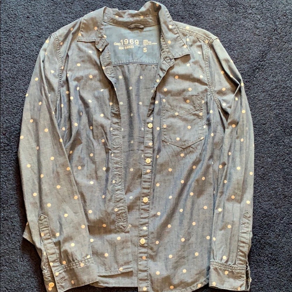 Denim button down